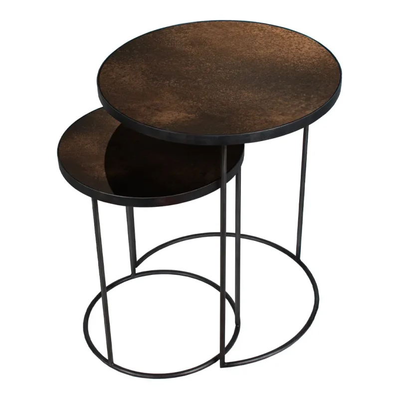 2 piece nesting side tables set