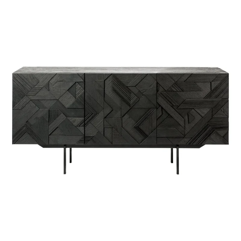 3 door graphic sideboard stylish storage unit