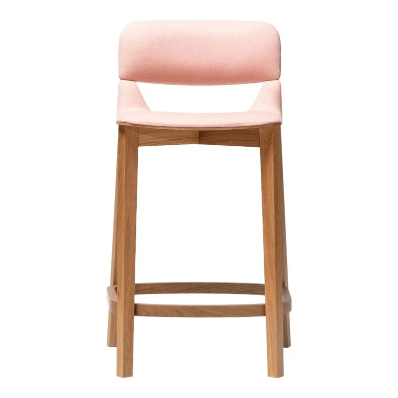 elegant backrest barstool upholstered seat beech frame