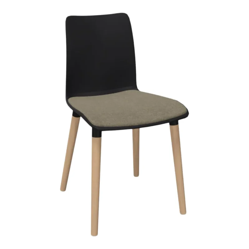 elegant upholstered side chair with wood legs mood