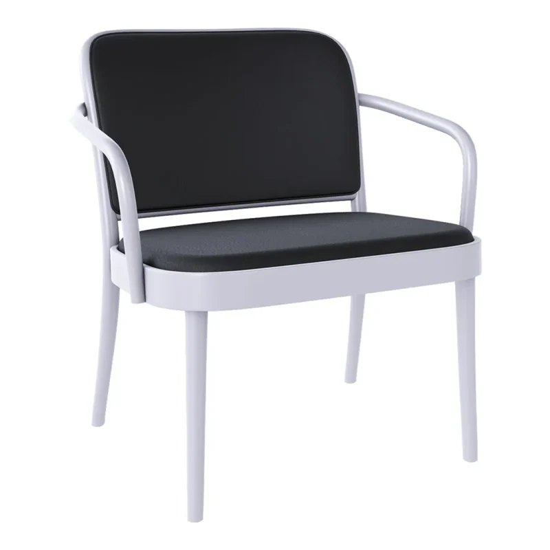 front upholstered beech armchair 811 modern lounge chair