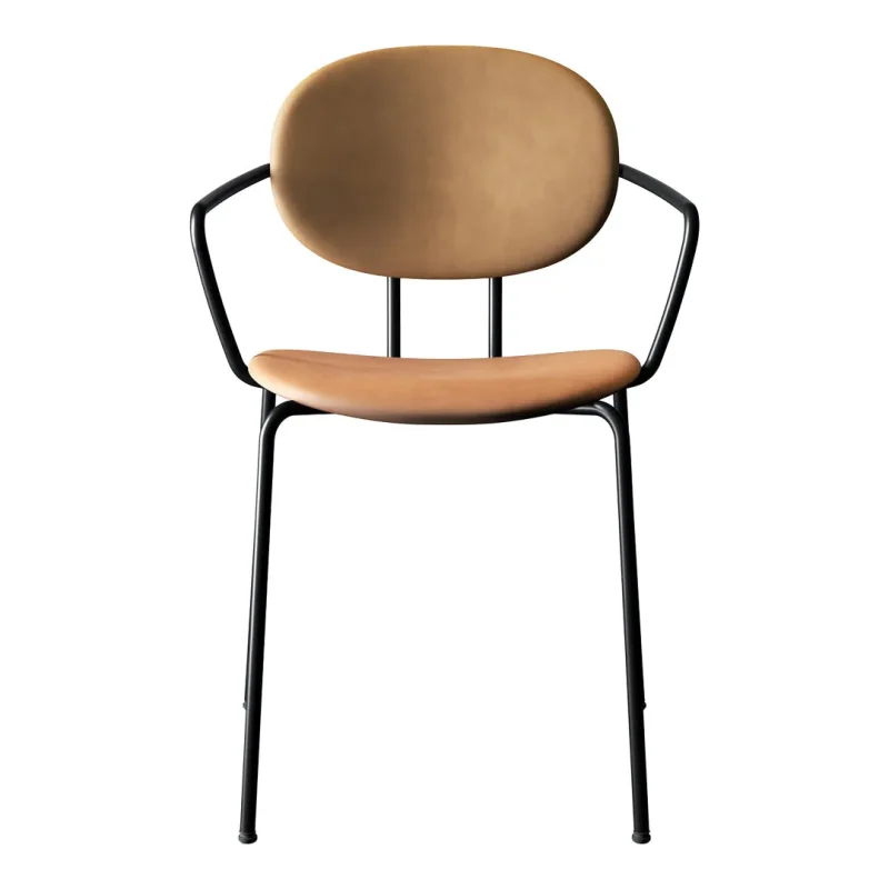 fully upholstered piet hein chair with armrests elegant seating solution