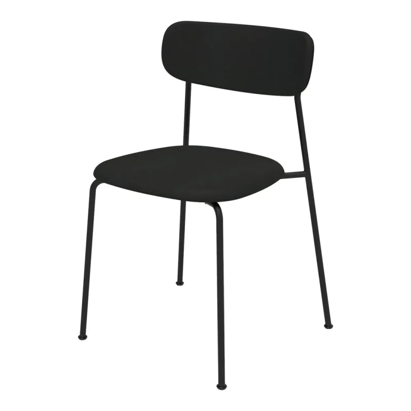 fully upholstered stackable side chair