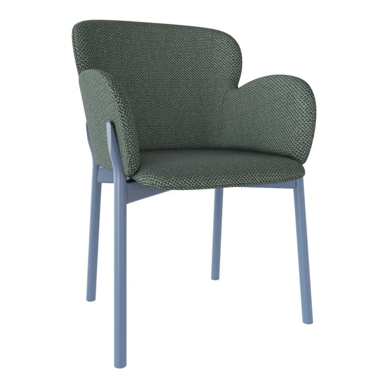 ginger upholstered armchair with beech frame