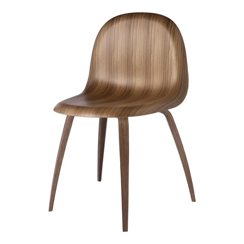 gubi 3d dining chair with wood base