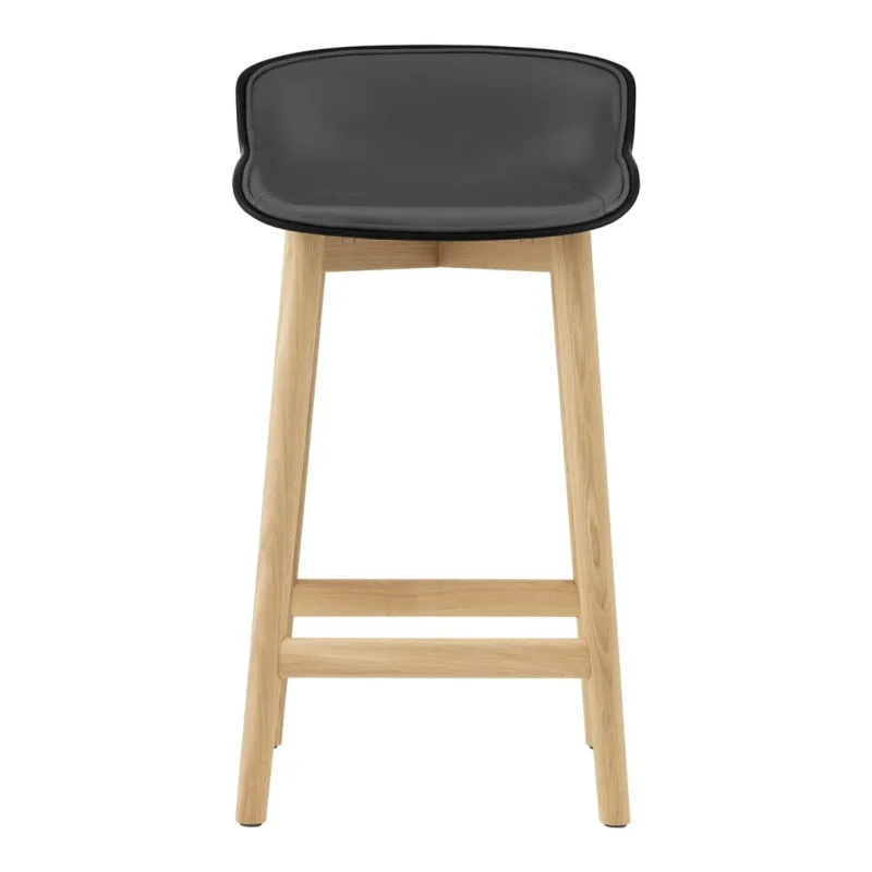 hyg counter stool upholstered seat wooden base