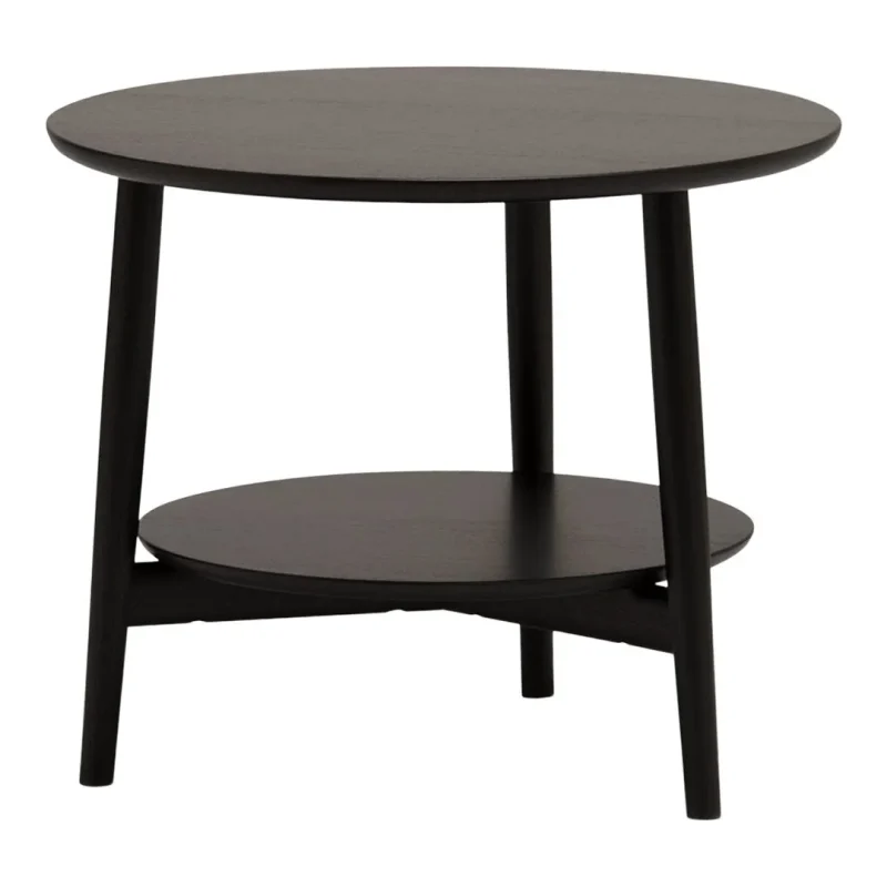 kamuy round side table with shelf