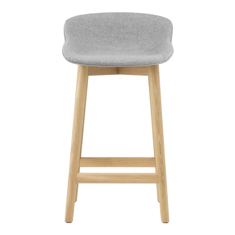 luxury upholstered counter stool with wood base