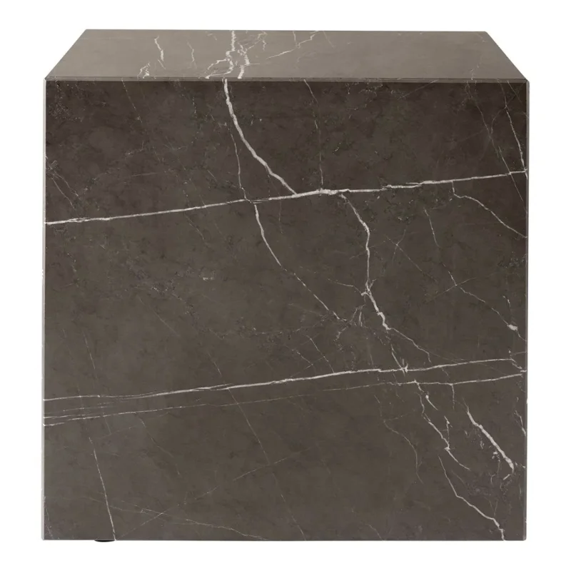 marble plinth end table cubic design