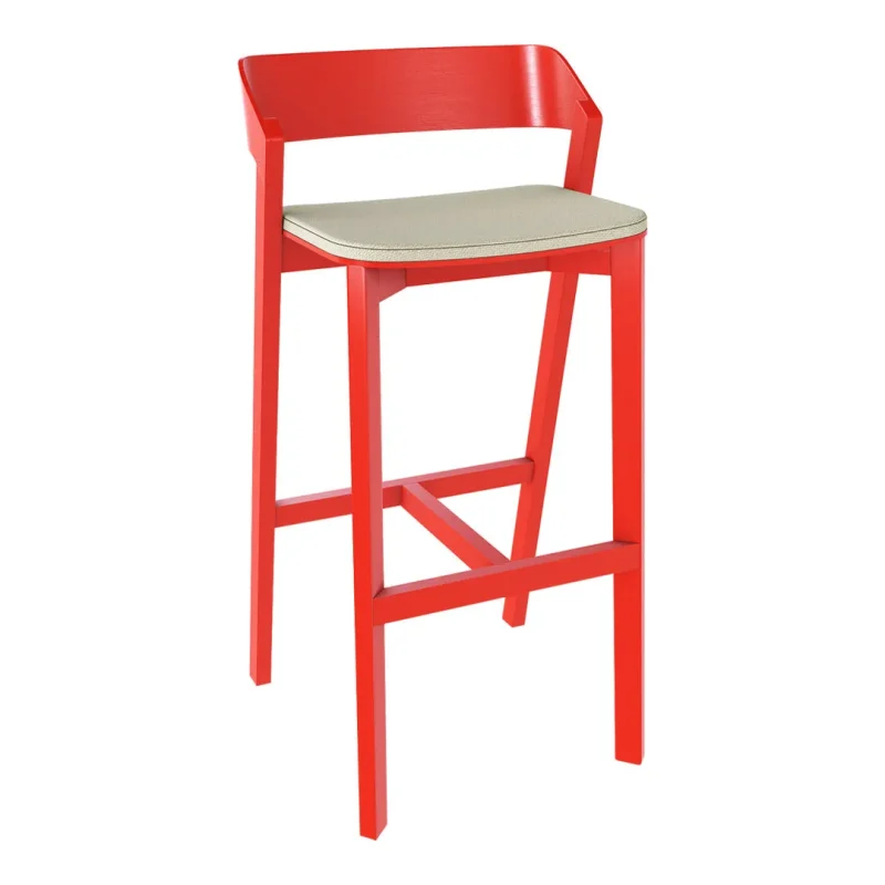 merano barstool oak frame upholstered seat