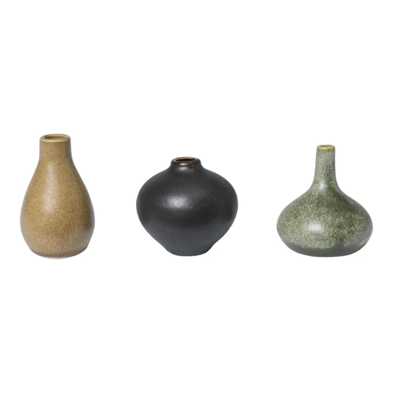 mini vases set of 3 komo ceramic decor