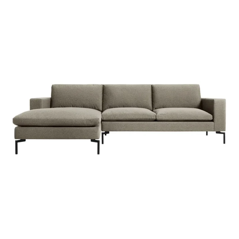 modern sofa with left arm chaise easy return