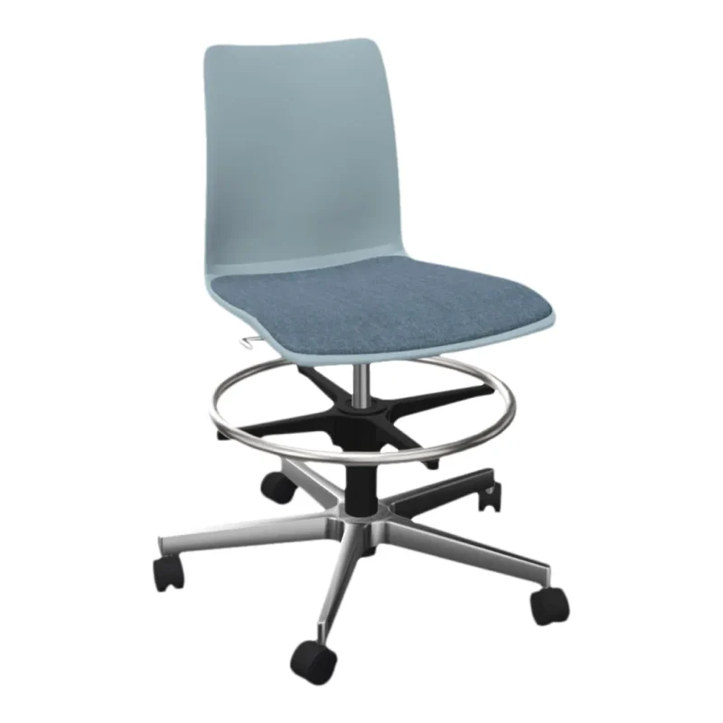 mood upholstered conference chair w footrest 5 star base