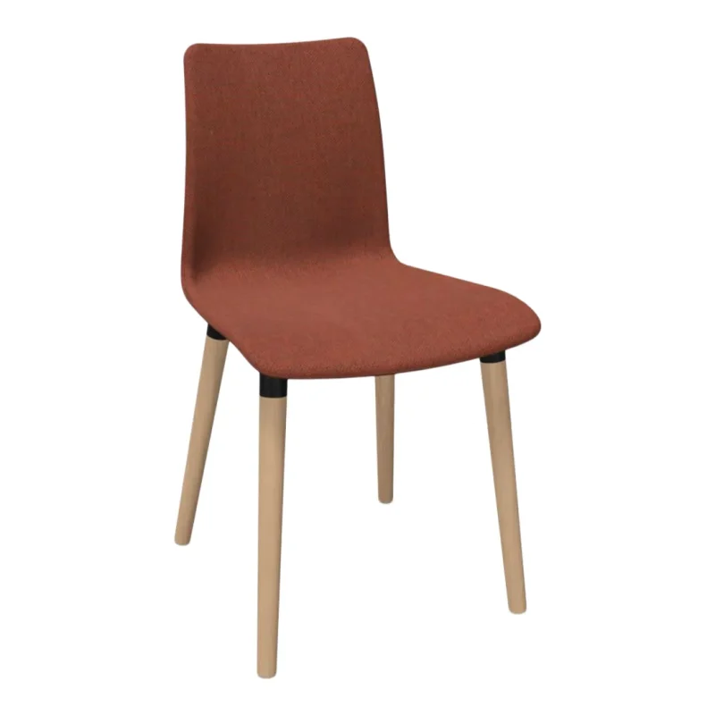 mood upholstered side chair with wood legs