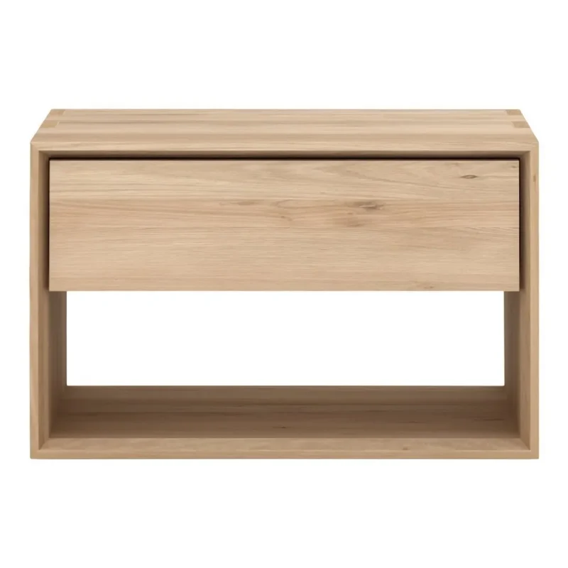 nordic ii bedside table with drawer modern compact