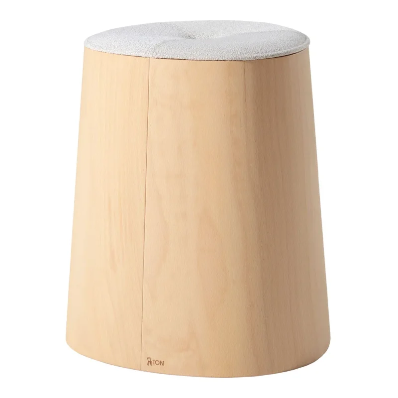 p o v upholstered stackable beech stool