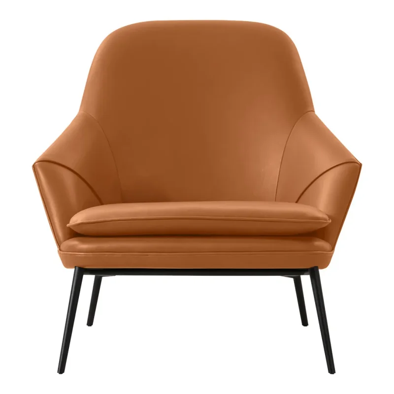 parma cognac leather hug chair