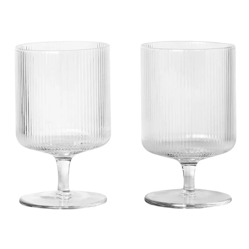 ripple wine glasses set of 2 premium stemware