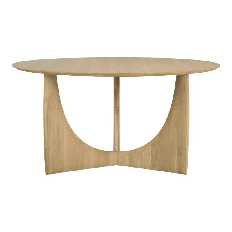 round geometric dining table