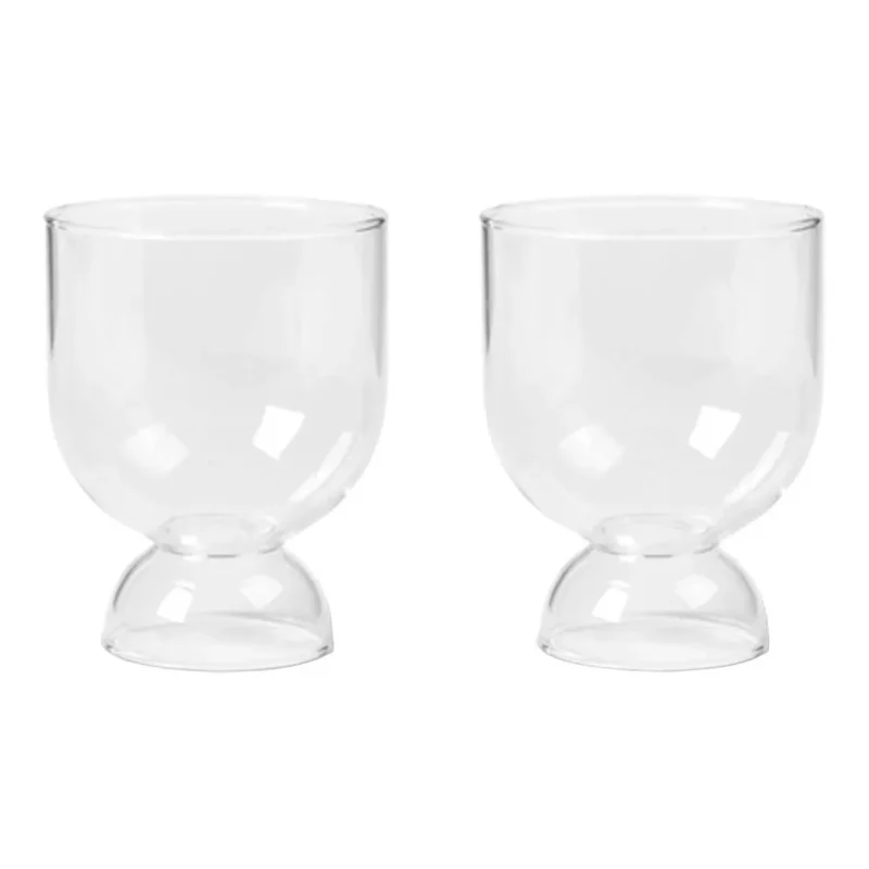 set of 2 elegant still glasses