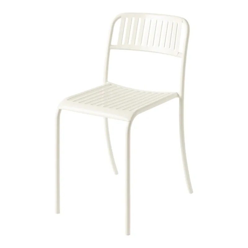 stackable outdoor slatted chair for patios easy storage