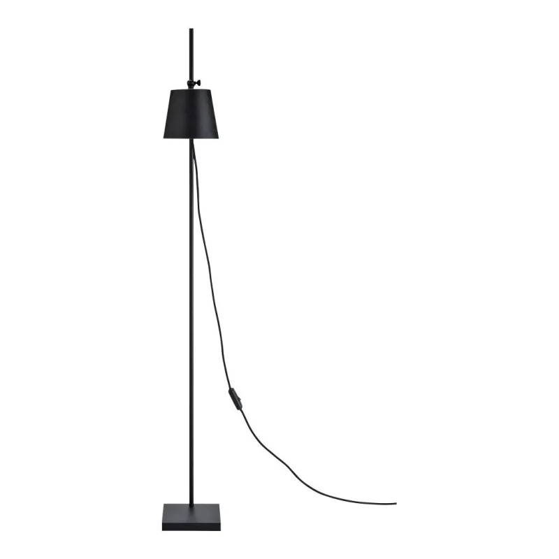 steel floor lamp with lab light