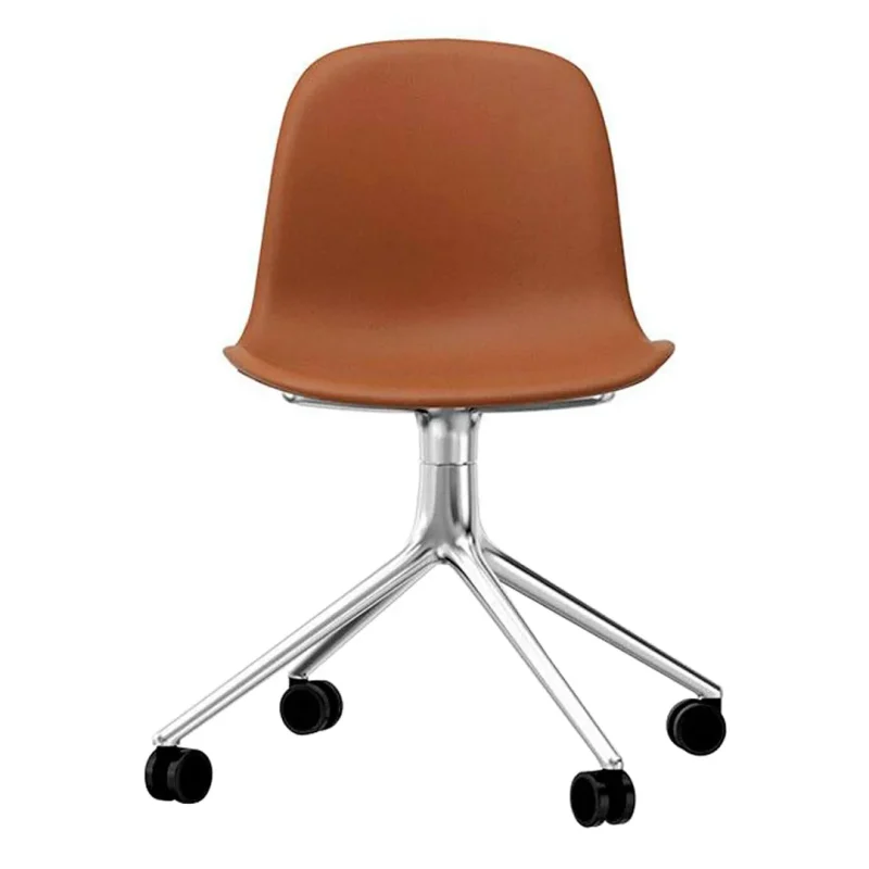 swivel upholstered form chair with 4w base