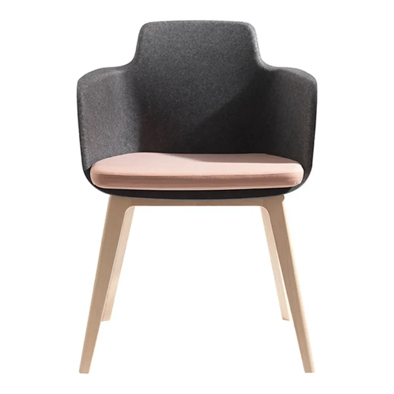 tono upholstered armchair with wood legs 1