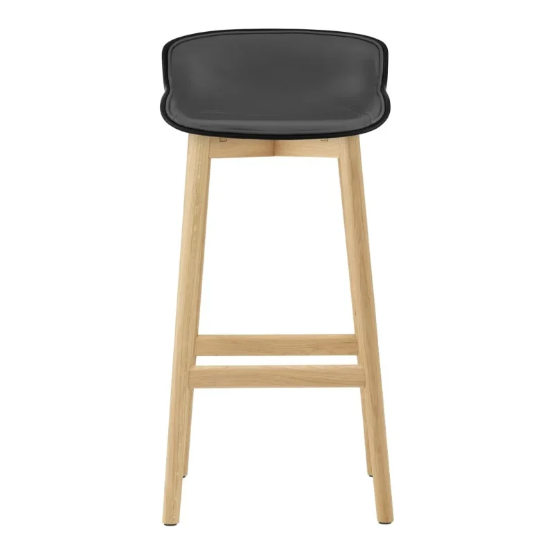 upholstered wood bar stool front padded sturdy design